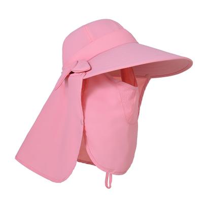 China Super Wide Brim Bucket Hat Sun Protection Hat With Neck Fin Outdoor Sun Hat Full Sun Protection M012 for sale