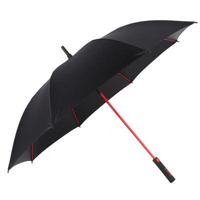 China Large Double Canopy Windproof Golf Umbrella Semi-automatic Open Open Custom Golf Umbrella With Logo A003 for sale