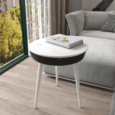 China Smart Wireless Charging Furniture Coffee Table With Speaker Wireless Charging From USB And Type CPort Side Table for sale