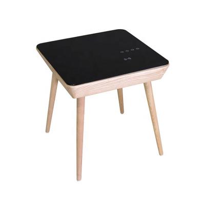 China Adjustable (height) Smart Outdoor End Table with wireless Speakers Wireless Charger 360 Degree Premium Sound Small Side Table for sale