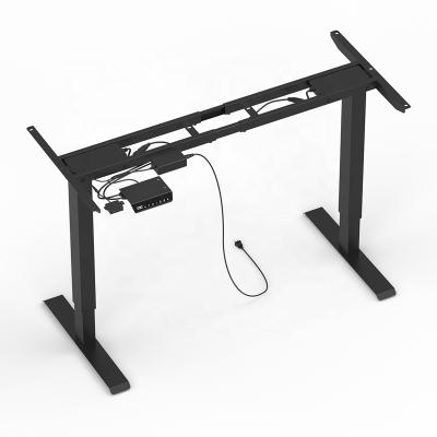 China Height Adjustable Ergonomic Dual Motor Electric Sit Stand Desk Frame Modern Desk Style View Adjustable Smart Desk Lift Shelf for sale