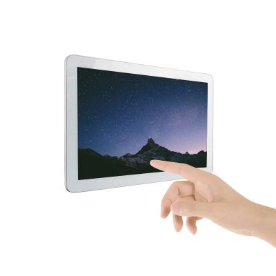 China Metal Case + White Tempered Glass Panel 1080P HD Vesa Wall Mount Touch Monitor For i3 i5 i7 Medical Use PC for sale