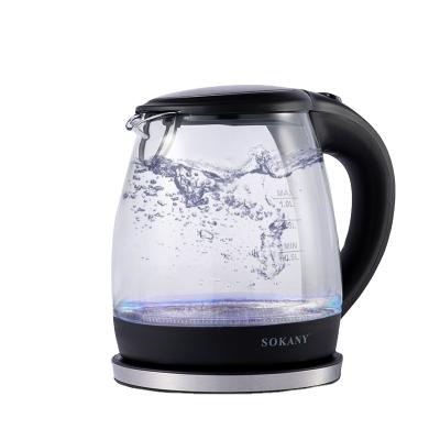 China Electric Kettle 163 Sokany 2200W High Power Electric Kettle 1L Water Kettle for sale