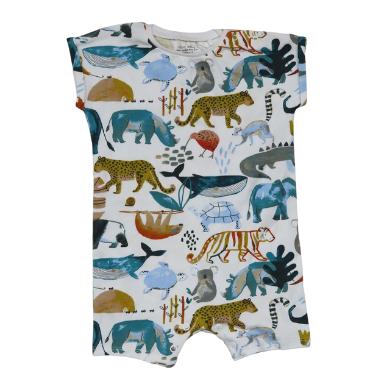 China 100% Cotton Knitted Interlock 200 GSM Baby Printed Rompers for sale