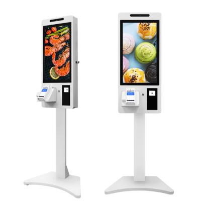 China HUSHIDA fast food restaurant/food ordering/self ordering mall/self ordering kiosk for restaurant 24 inch self service payment machine touch screen self ordering kiosks for sale