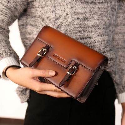 China 1pcs Classic European Style Sale Women Message Bags Lady Genuine Leather Cross - Body Bag for sale