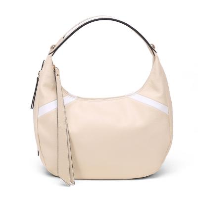 China 2021 Ladies OEM Genuine Cow Leather Women Contrast Color Clutch Hobo Bag for sale