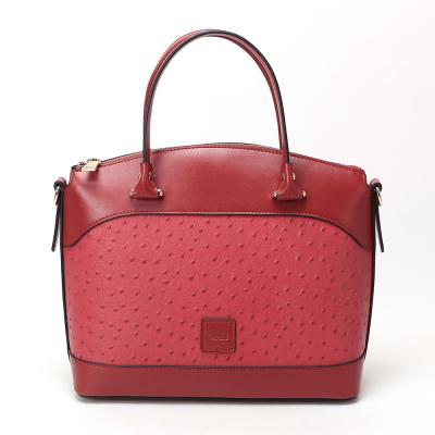 China 2021 Lady Red OEM Genuine Cow Leather Lady Clutch Handbag for sale