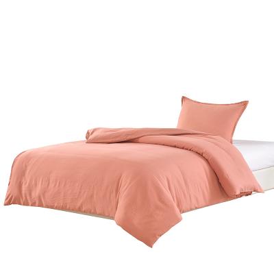 China Nondisposable 3pieces for bed 100% cotton sample available bedding basic king size duvet cover set for home and hotel for sale