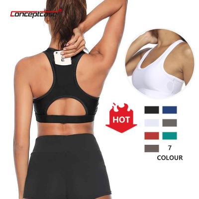 China Wholesale Breathable Custom Logo Printed Yoga Bra Fitness Top Sports High Quality Custom Logo Wear Women Sports Bra for sale