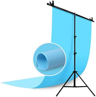 China Waterproof/Wrinkle Free 60*130cm Anti-Wrinkle Frost Free Backgrounds PVC Waterproof Backdrop With 60*70cm T-Shape Portable Adjustable Light Stand for sale