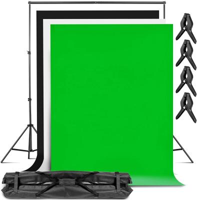 China Durable Beiyang 6.6*10ft green screen with 4 clips and 7.5*10ft backdrop stand kit for photo studio photography studio 7.5*10ft for sale