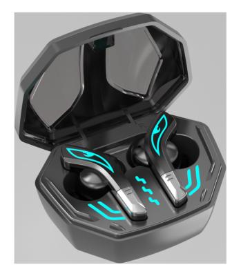 China Cool In-Ear Earbuds Bass Sound Smart Headphone Stereo Touch Design New TWS Gaming Sports LED Sensitive Wireless Earphone for sale