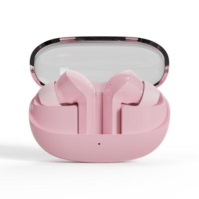 China Real Sustainable Customized Printing Earbuds Wireless Bluetooth Headsets With Battery Display TWS Sound Canceling Girl Earbuds Transparent for sale