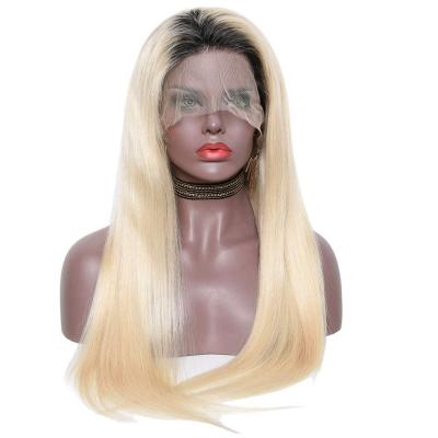 China Blonde Straight Lace Front Human Hair Wigs Pre Plucked Hair Color #1B/613 Straight Hair Color Kbeth Ombre Ombre With Baby Hair for sale