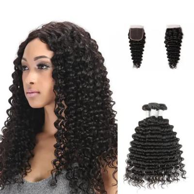 China Kbeth 100% Virgin Hair Bundles Extension Unprocessed Deep Wave Raw Deep Wave Bundles Raw Virgin Hair Bundle Cuticle Aligned Hair for sale