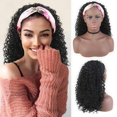 China Headband Deep Wave Wig Kbeth Hair Wig For Color Women Soft Curly Curly Brazilian Remy Hair Lace Frontal Headband Wigs 100% Factory Factory for sale