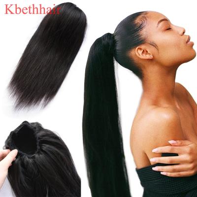 China Kbeth Yaki Ponytail Hair Extension 2021 Fashion Drawstring Curly/Straight Straight/Curly Straight Ponytail With Clips In Ponytails For Black Women for sale