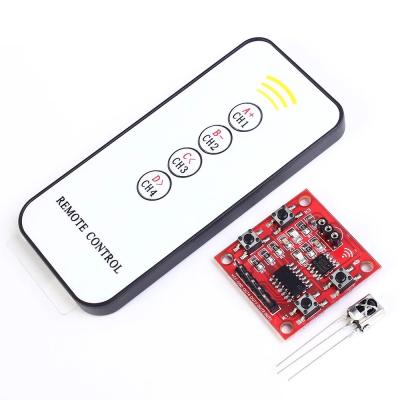 China / DIY Kit 4-Channel Electronic Infrared Receiver Learning Module + 4-Key 3-5V Remote Control for sale