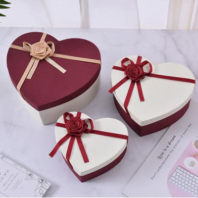 China Heart Box Recyclable Rotating Double Layer Flower Box Eternal Preserved Rose Flower Gift Box for sale