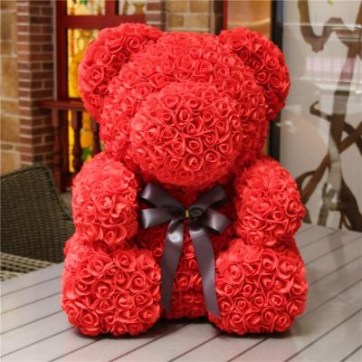 China Simply Christmas Home Decor Supplies Best Valentine's Day Gift 40cm PE Foam Rose Bear for Pretty Gift Mother's Day and Valentine's Day for sale