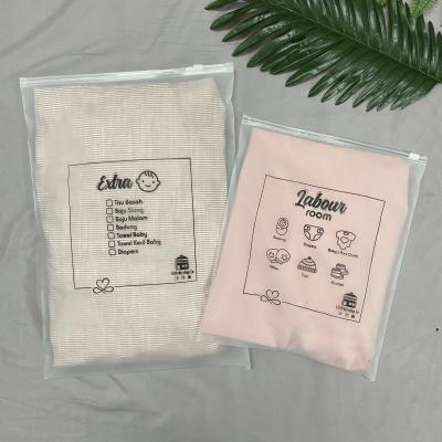 China Wholesale Transparent Frosted EVA Plastic Women's T-shirt Clothing Packaging Moisture Proof Slipping Zipper Lock Bag Bag Waterproof And Moisture for sale