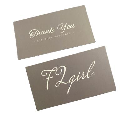 China Pretty Recyclable Bulk Custom Printing Logo Gift Thank You Card Business Coated Paper Card for sale