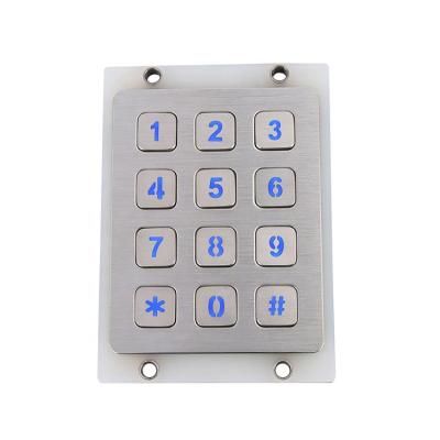 China IP65 Stainless Steel Metal Access Control Customized Waterproof Keypad for sale