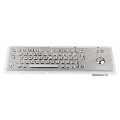 China Telecommunication equipment vandal resistance metal keyboard with trackball for auto-terminal machine for sale