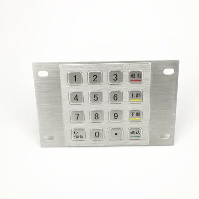 China Access Control Factory Supply Waterproof Stainless Steel Matrix Metal Keypad With USB Interface for sale