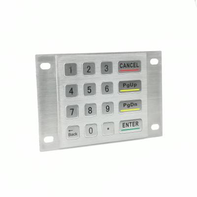 China Access Control Customized Stainless Steel Industrial Numerical Keypad With 16 Keys for sale