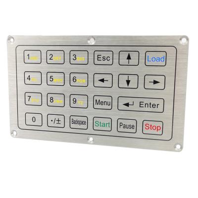 China Access Control Chinese Manufacture IP68 24 Keys Waterproof Metal Keypads With Coloring In for sale