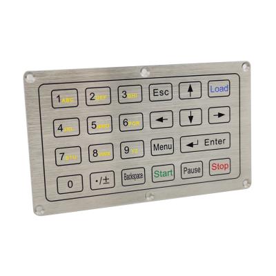 China Access Control Factory Supply IP68 Waterproof Stainless Steel Piezo Keypad With 24 Keys for sale