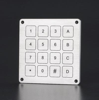 China Access Control Factory Supply Bezel Keypad 16 Key Numbers With Waterproof IP68 for sale