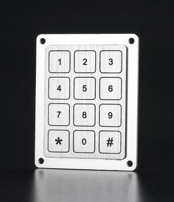 China Higher Quality IP68 Waterproof Metal Piezo Access Control Keypad With 12 Key Numbers for sale