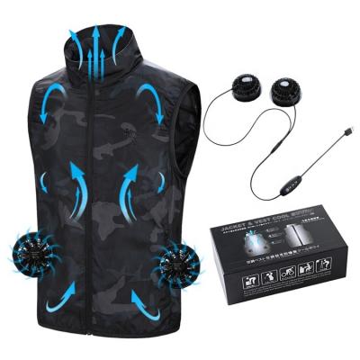 China QUICK DRY China Made Battery Powered Air Conditioning Clothes Cooling Vest With Fan For Hot Summer for sale