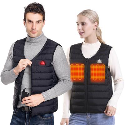 China Waterproof Winter Heated Vest Loading Lightweight Jacket Body Warmer For Unisex Riding Camping Hiking Fishing for sale