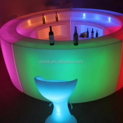 China Large Modern Commercial Furniture New Design Commercial Wine Lighted Led Bar Counter For Sale for sale