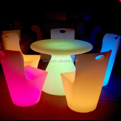 China Coffee table cocktail shape little led light dining table also used for tea table and coffee table for sale