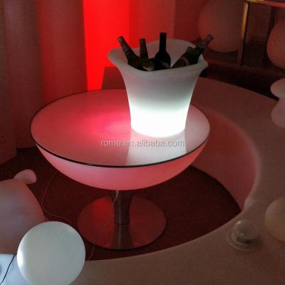 China Large Sustainable Waterproof Three Horns Ice Champagne Bucket Led Beverage Buckets for sale