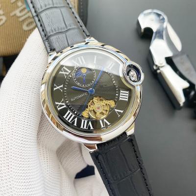 China Luxury Fashion Popular Stopwatch Men's Gift Full Automatic Mechanical Tourbillon Timing Popular Chronograph Mechanical Watch for sale