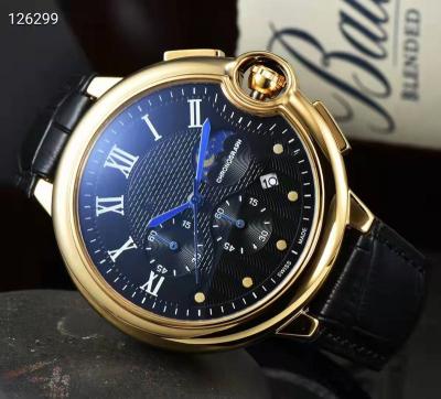 China Fashion\classic\business\sports Sun, moon and stars fashion round popular full-service popular men's quartz chronograph six-needle timing for sale