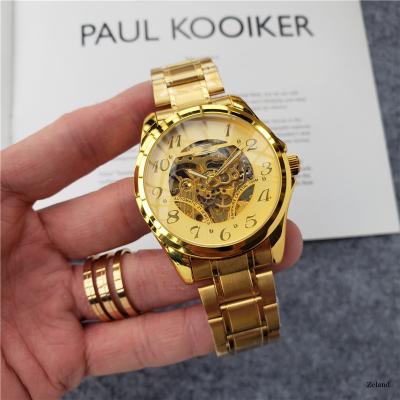 China Hollowed-out Stopwatch Fashion Full Automatic Mechanical Luxury Men's Timing Pop Fashion Men's Business Watch for sale