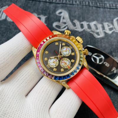 China Christmas Red Spring Festival Popular Full Automatic Mechanical Luxury Men's Six Needle Men's Watch for sale