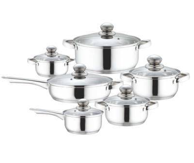 China Sustainable Customizable Multi-Functional Mini Stainless Steel Cookware Set 2023 Stainless Steel Cookware Set With Lid for sale