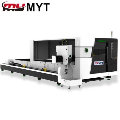 China Laser CUTTING Metal Tube Cutting Machine Fiber Laser Cutter for Square Tube and Round Tube for sale