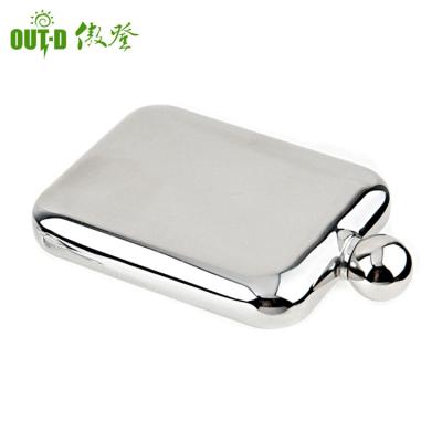 China Wine Holder Stainless Steel Metal 170ml Liquor Single Hip Flask Portable For Wholesale for sale