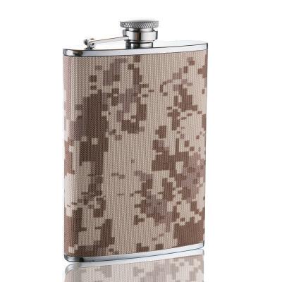 China Seamless Shape 8oz Toy Gun Style Gift Set Hip Flask Camouflage Hip Flask for sale