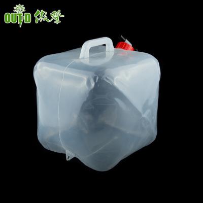 China Outdoor/Camping/Hiking 19L Large Folding Slim Plastic Folding Water Storage Hike Carrier Containers for sale