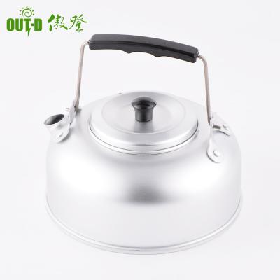 China Sustainable Light Weight Portable Kettle Aluminum Anodized Teapot With Filter for sale